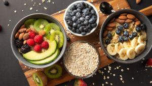 breakfast is a great time for seniors to up their fiber intake. Oats, fruit and grains make up a healthy, fiber filled breakfast